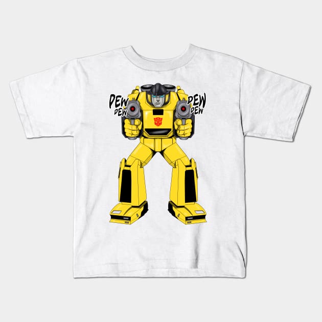 Transformers Sunstreaker G1 Pew Pew Kids T-Shirt by nicitadesigns